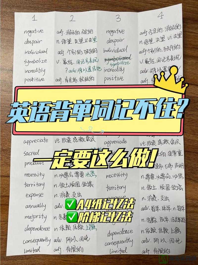 坐在学霸的棍子上背单词：独特的学习经历与记忆技巧